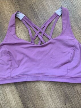 Lululemon athletica Mauve Pink Strappy Crisscross Back Sports Bra